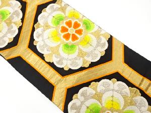 アンティーク 亀甲に華紋織り出し袋帯(着用可)